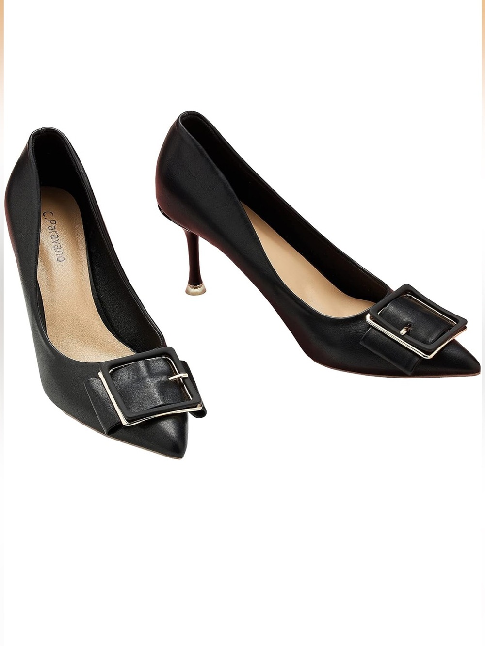 C.Paravano Pointed Toe Buckle Pumps Women's 41